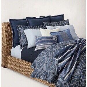 RALPH LAUREN Francois Duvet Cover Full Queen Blue NEW Preppy Classic Designer